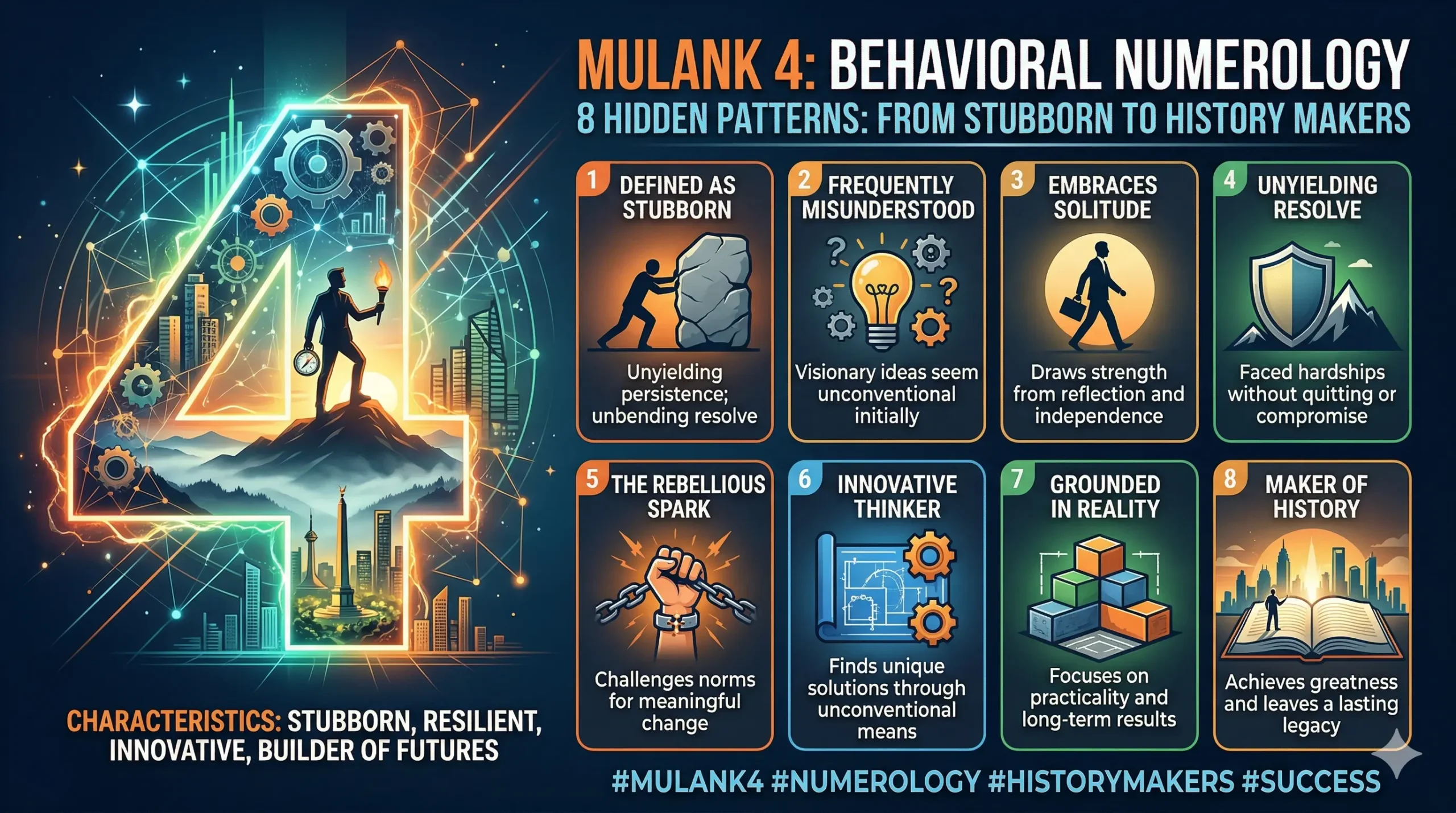 Mulank 4 Behavioral Numerology